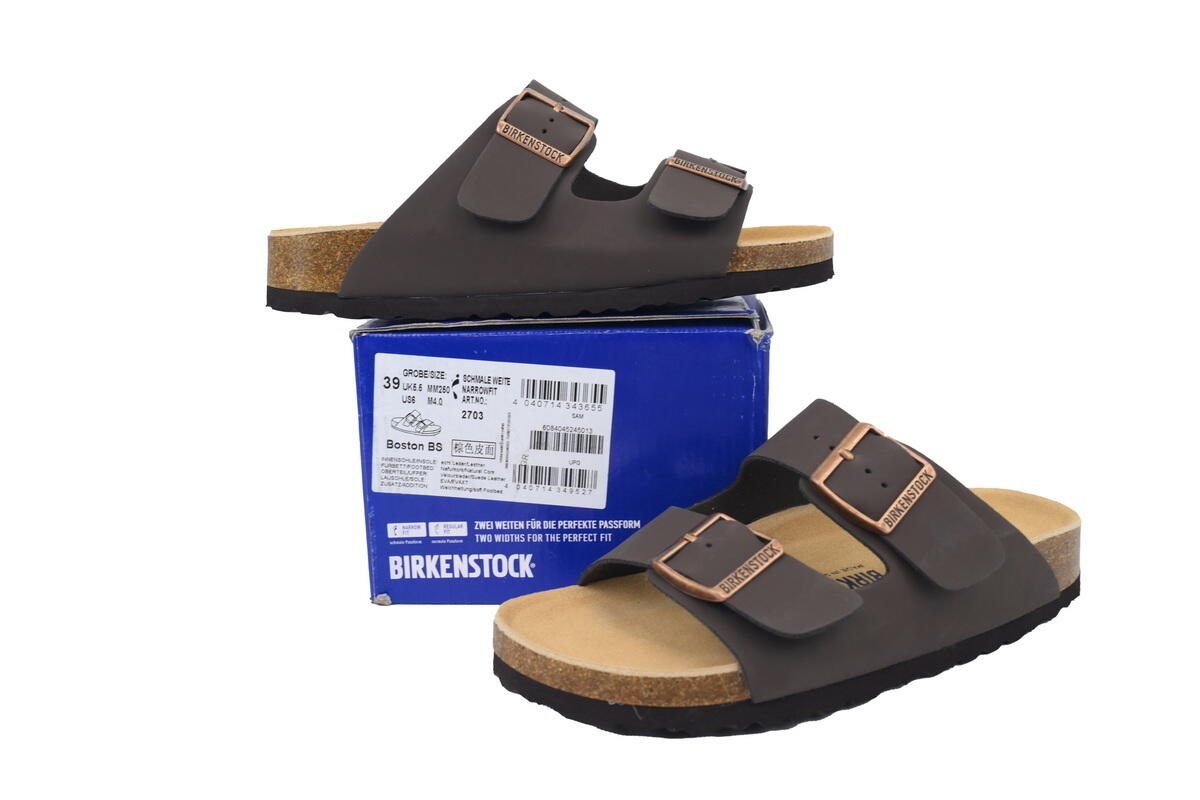 Birkenstock Boston Soft Footbed Brown Leather Surface