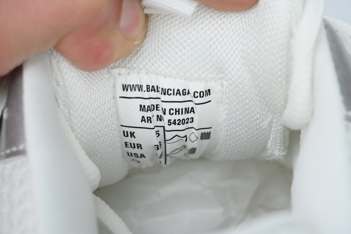 Balenciaga Track Sneaker White Grey SilverTotal 12 items 542436 W2FSC 9081