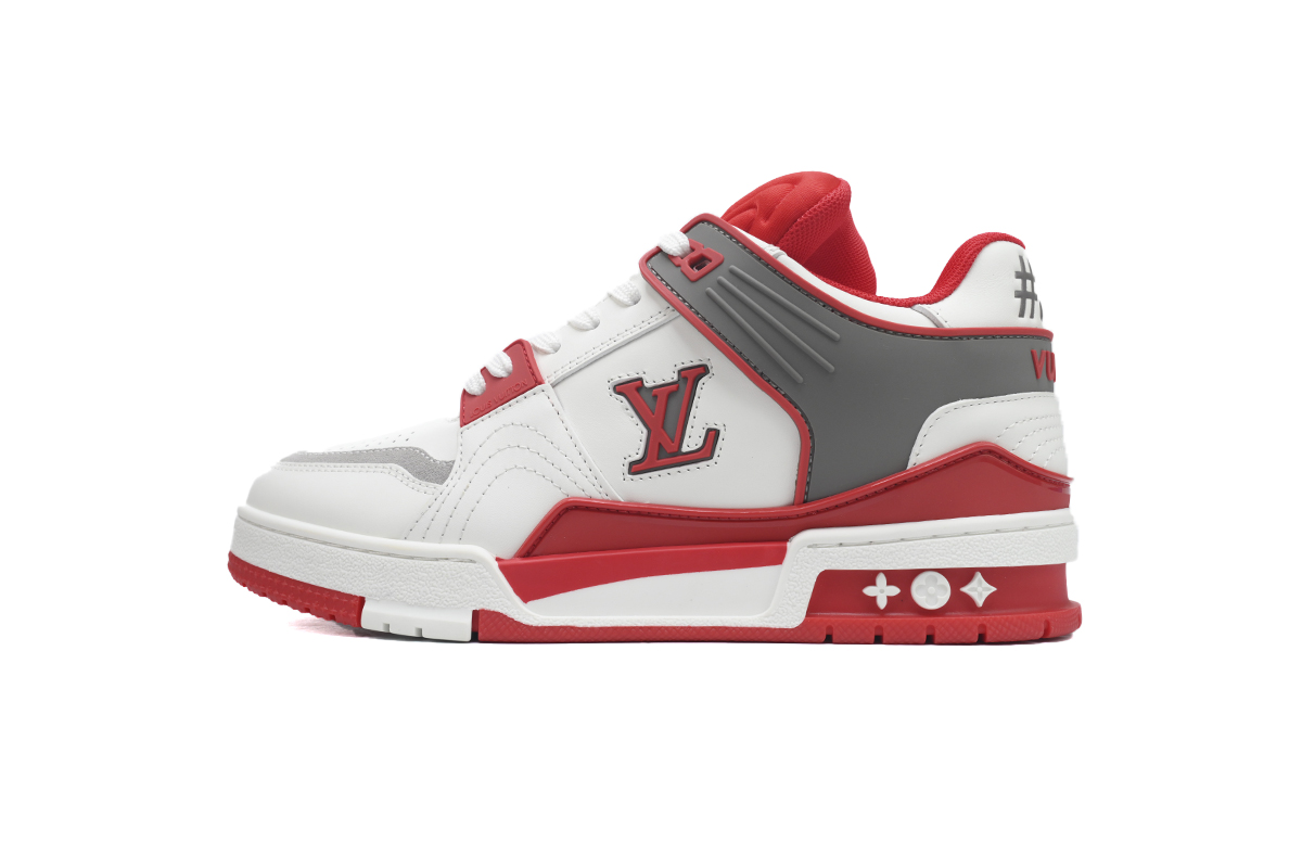 LOUIS VUITTON Trainer White Red