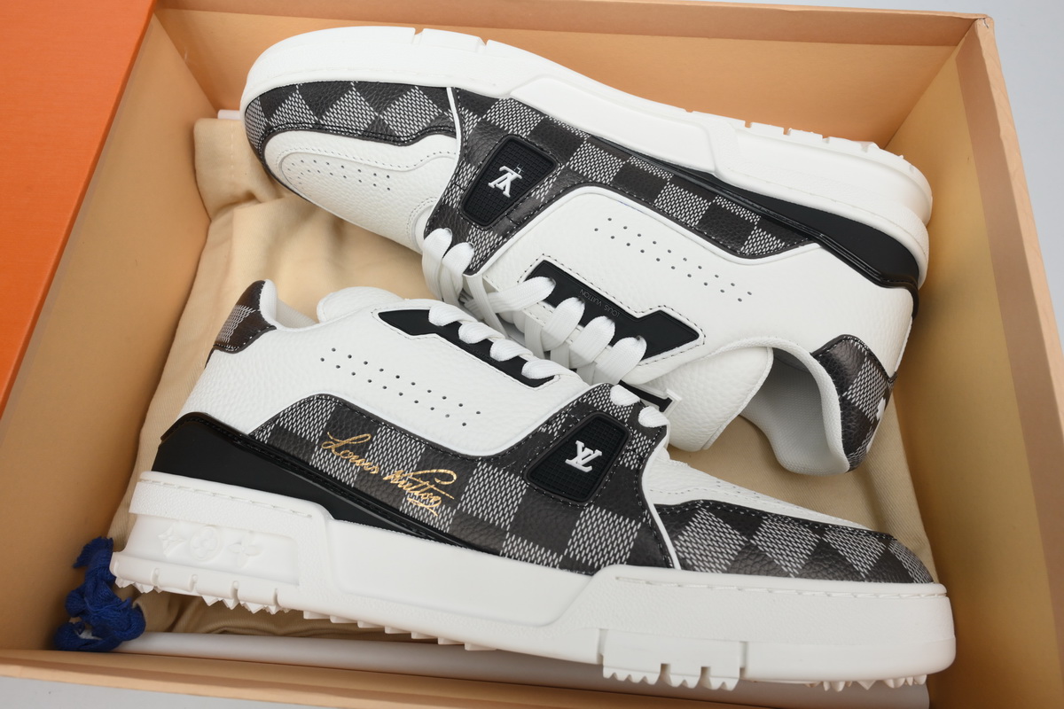 LOUIS VUITTON Trainer Golf Checkerboard Black