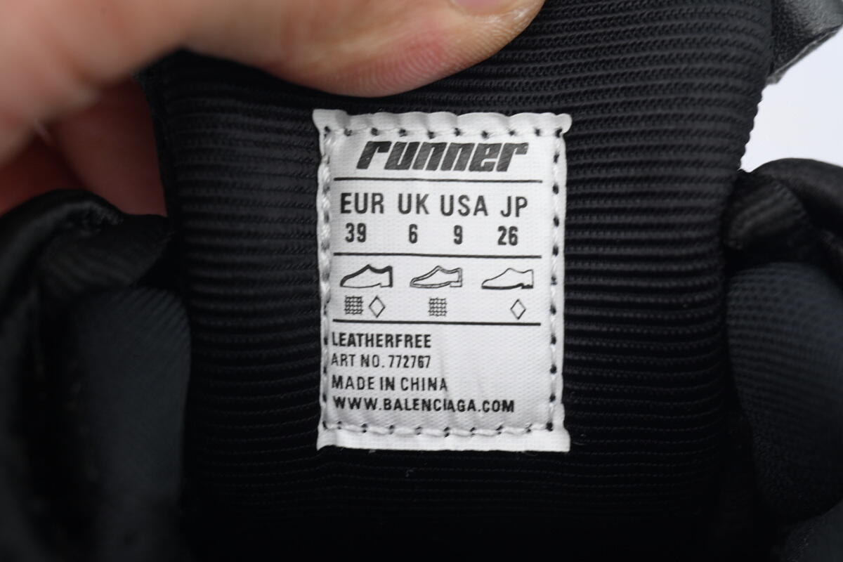 Balenciaga Runner Sneaker All Black 772767 W3RNY 0135