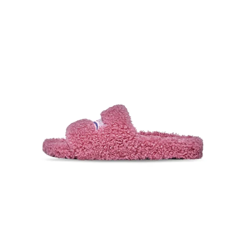 Balenciaga Furry Slide Rose Red