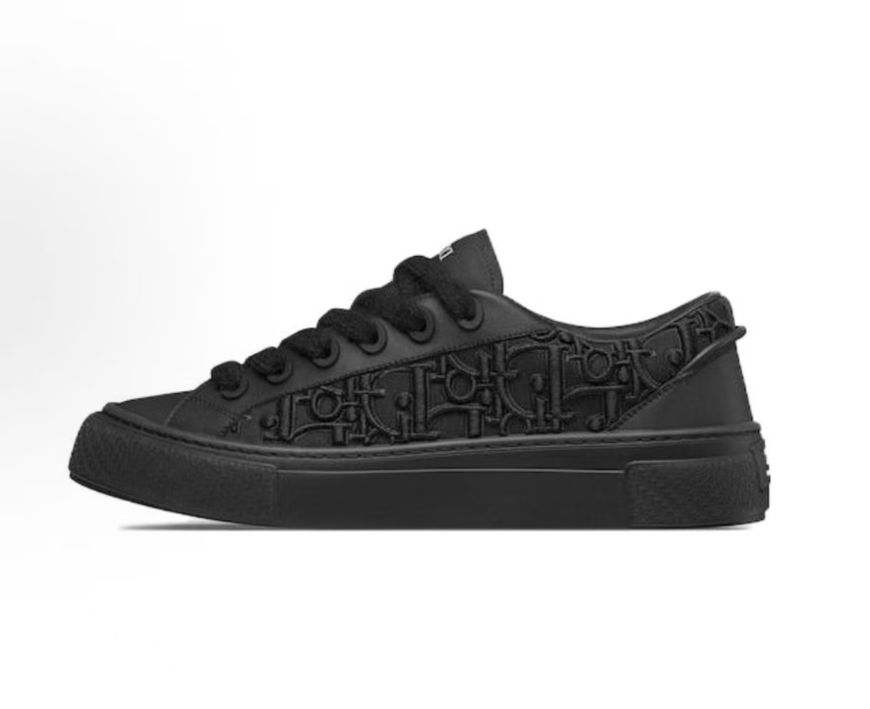 Dior B33 Sneaker Black Smooth Calfskin Oblique Raised Embroidery 3SN303ZYQ_H900