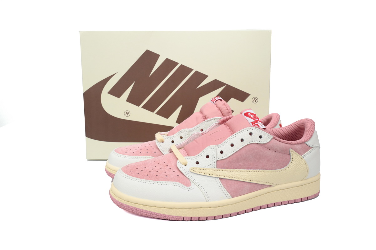 Air Jordan 1 Retro Low OG SP Travis Scott Sail Shy Pink DM7866-600