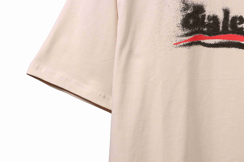 Balenciaga fuzzy cola print short-sleeve white