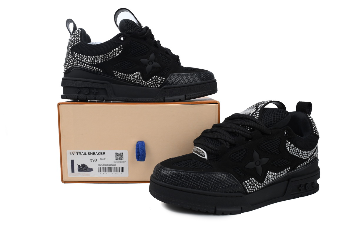 Louis Vuitton Skate Trainer Black Swarovski Monogran 1ABMHV