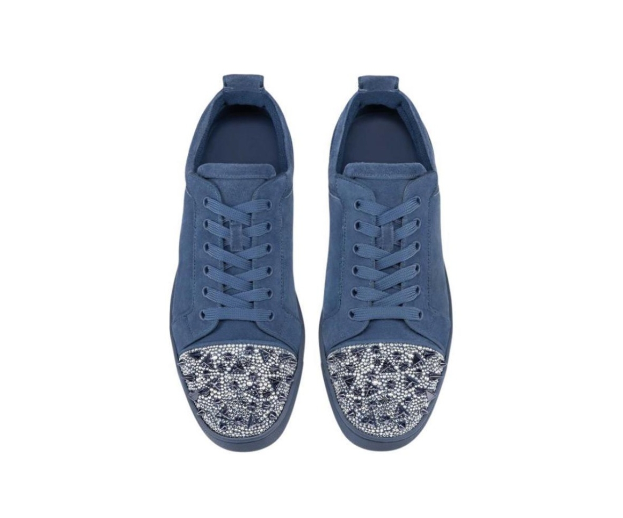 Christian Louboutin Louis Junior P Pik Pik Strass Sneakers Blue