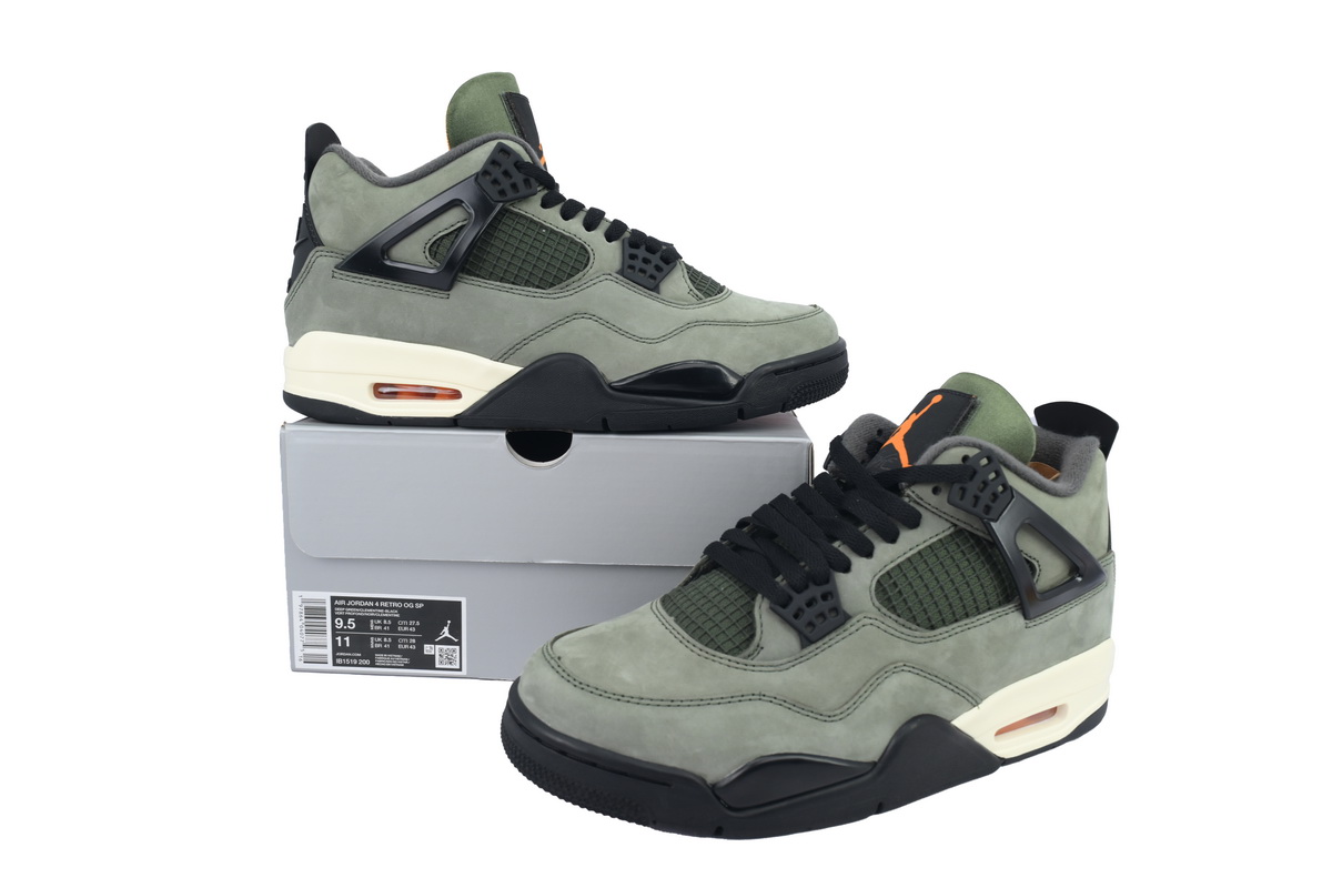 Undefeated x Air Jordan 4 Retro Green Black IB1519-200