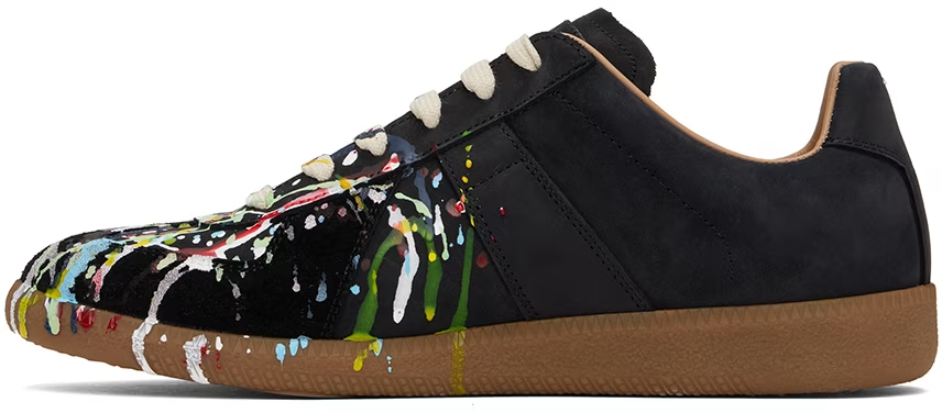 Maison Margiela Black Paint Sneakers