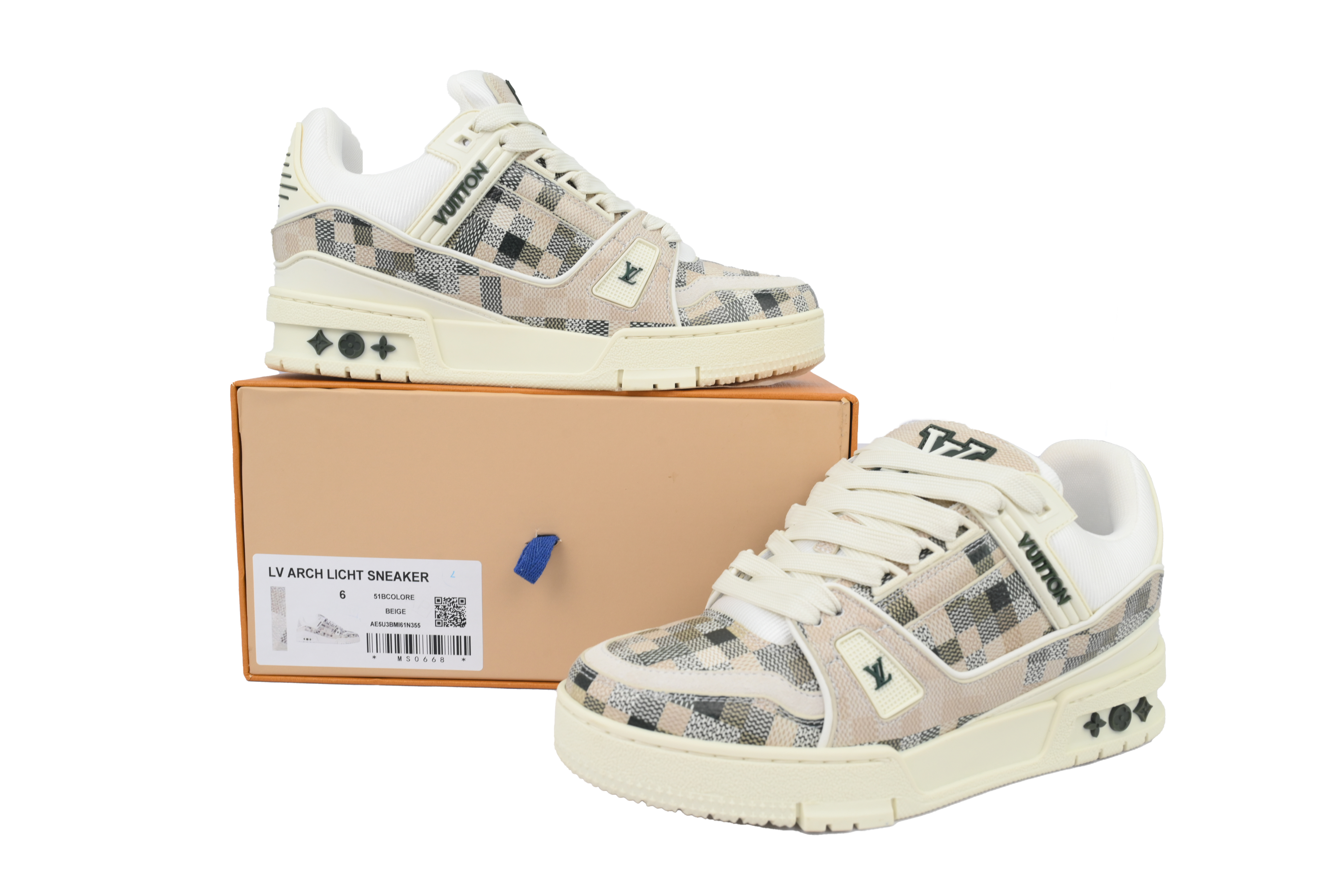 Louis Vuitton Grey White Grid