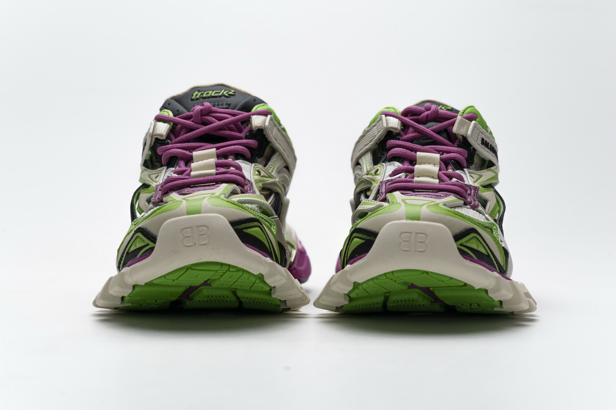 Balenciaga Track 2 Sneaker White Green Pink 568615 W2GN3 9199