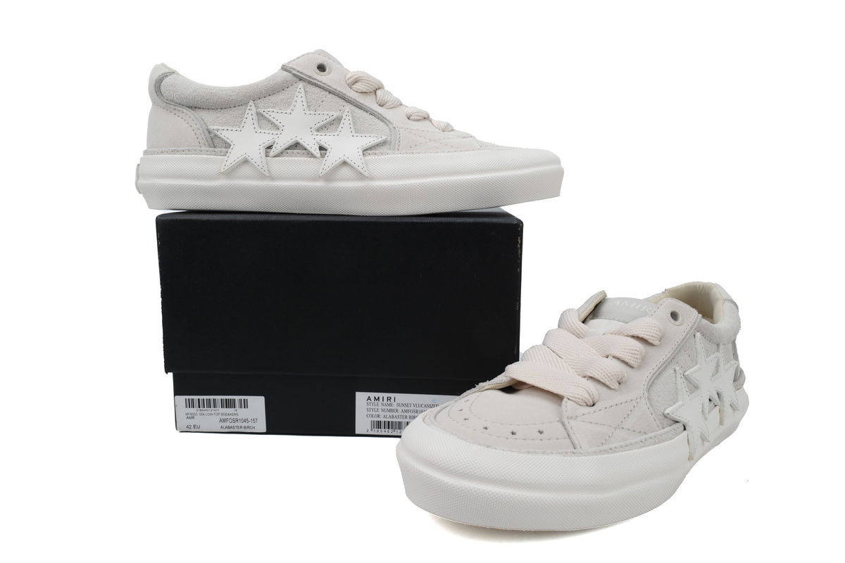 Amiri Sunset Skate Low Sneakers White Grey