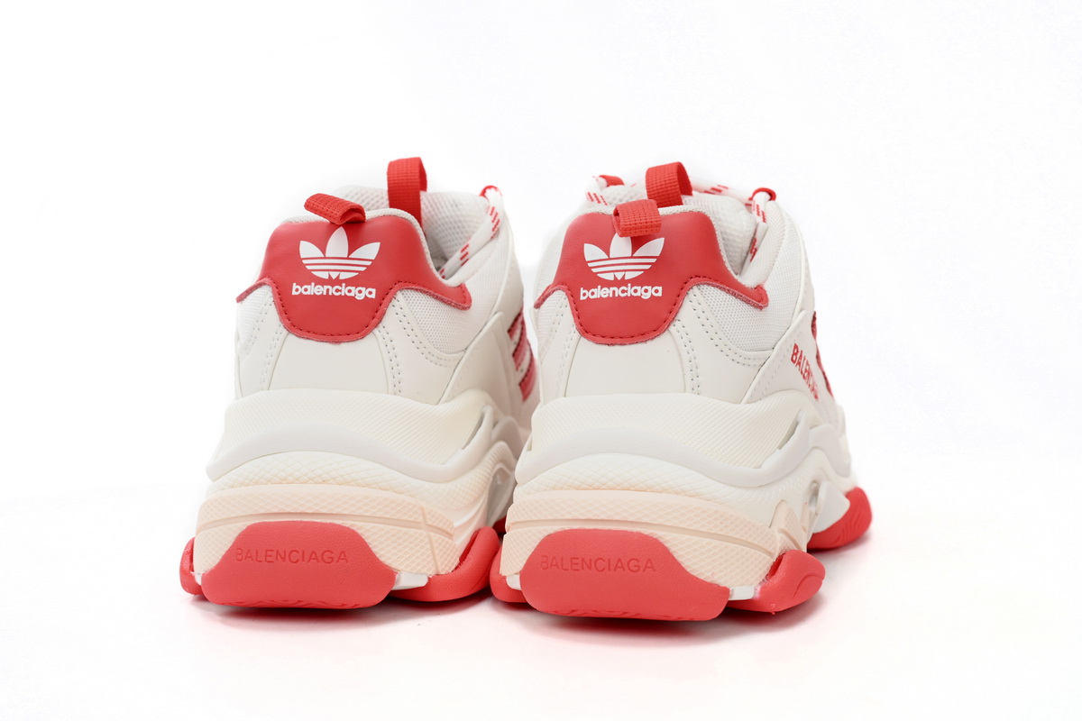 Adidas x Balenciaga Triple S White Red Bar