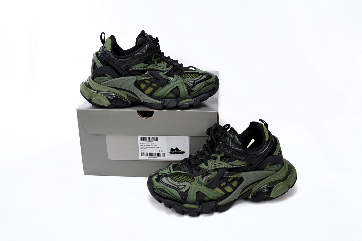 Balenciaga Track 2 Sneaker Military Black 568614 W3AE1 2311
