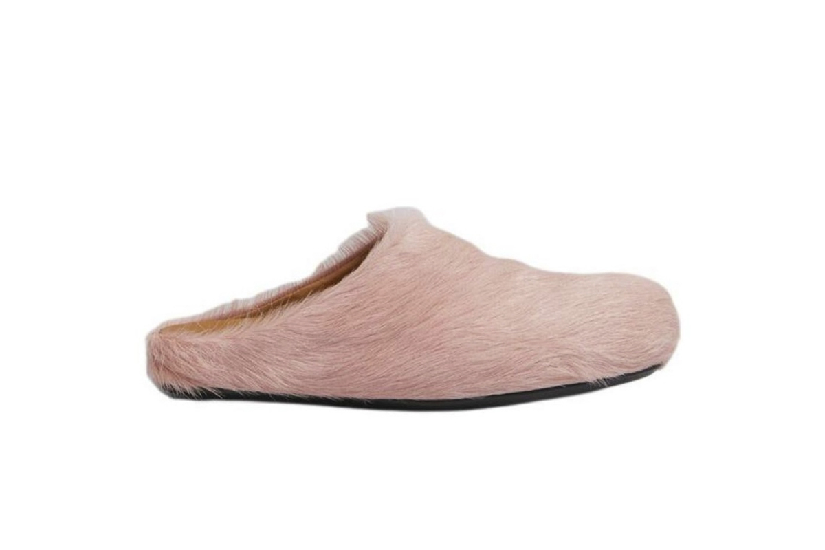 Marni Long hair Calfskin Fussbett Sabot Pink SBMS004601P412200C29