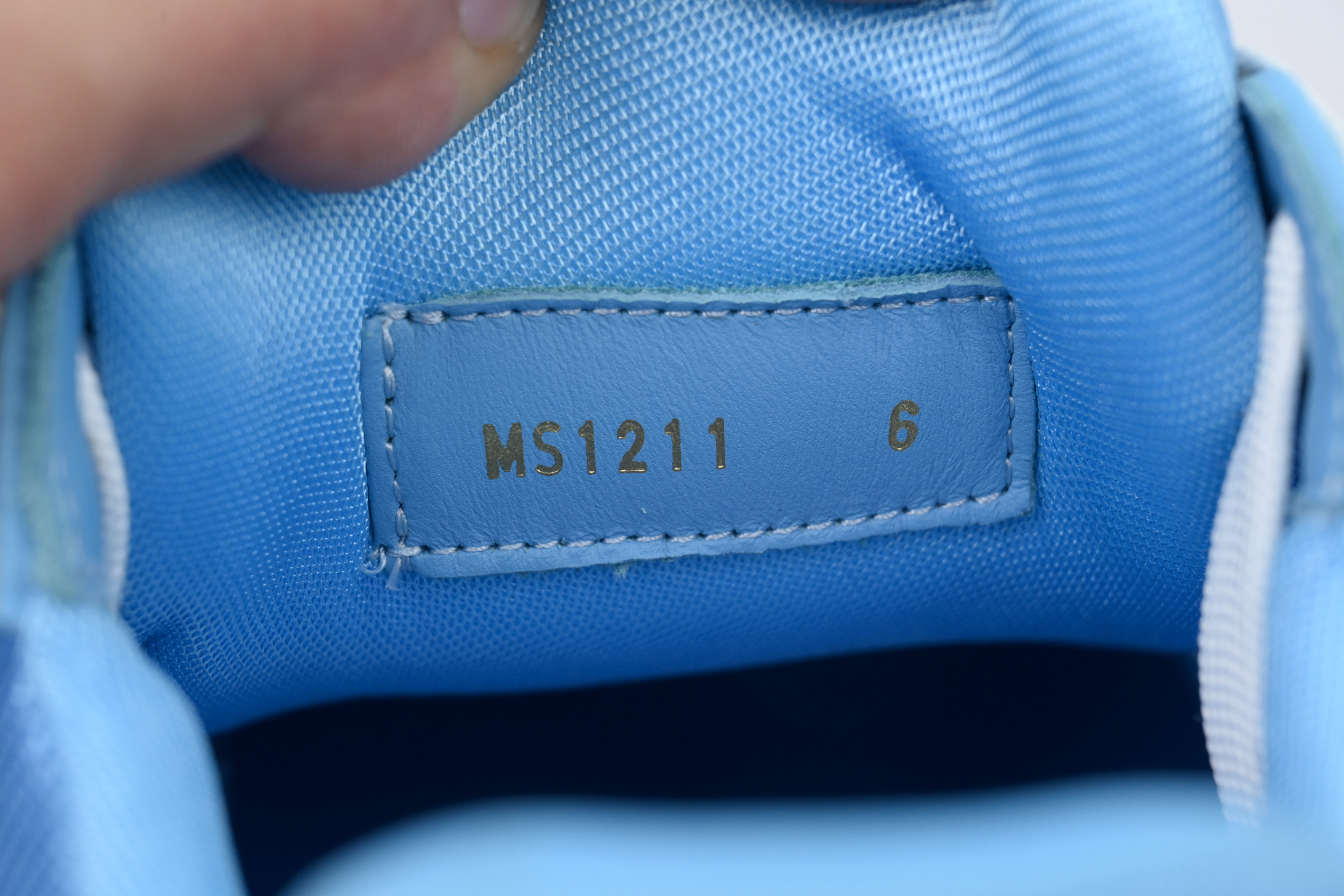 Louis Vuitton Blue Lychee Patent Leather