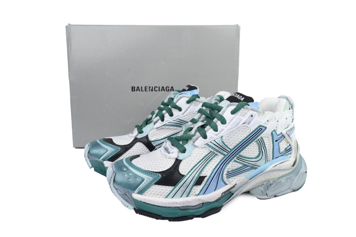 Balenciaga Runner Sneaker 'White Green Blue' 772774 W3RMU 9034