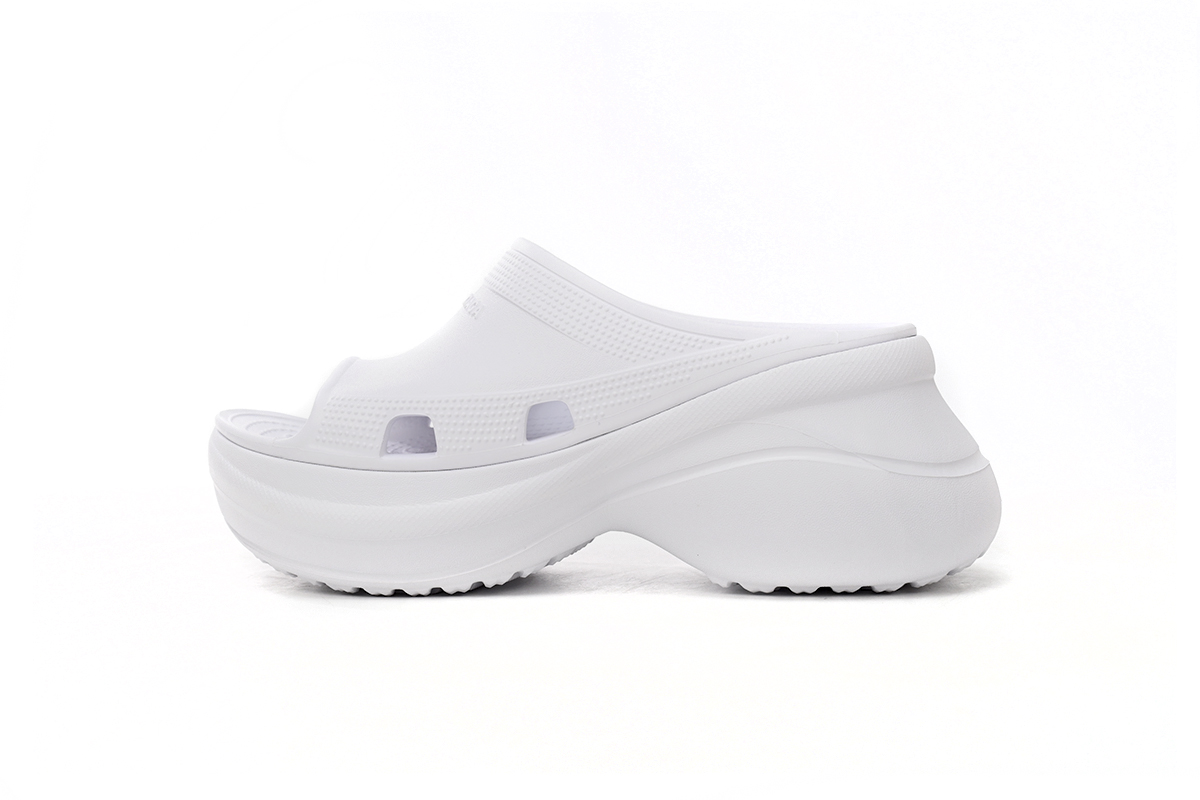 BALENCIAGA Pool Crocs White 677389 W1S8E 9000