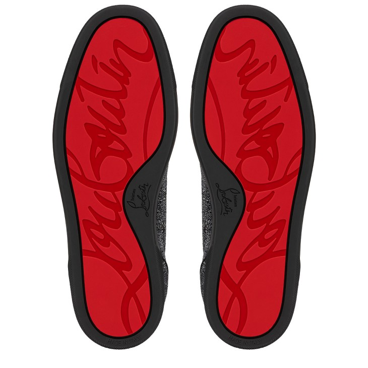 Christian Louboutin Louis Junior P Pik Pik Strass Sneakers Black