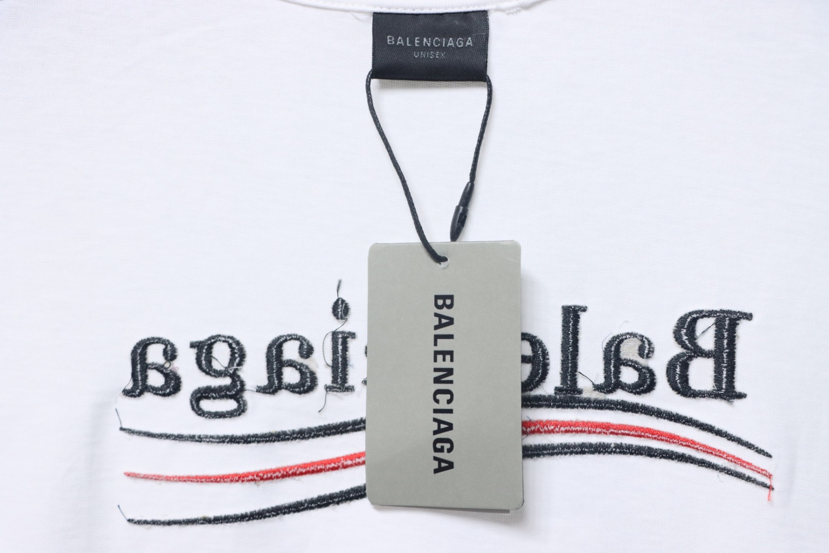 Balenciaga Coke letter embroidered short sleeve