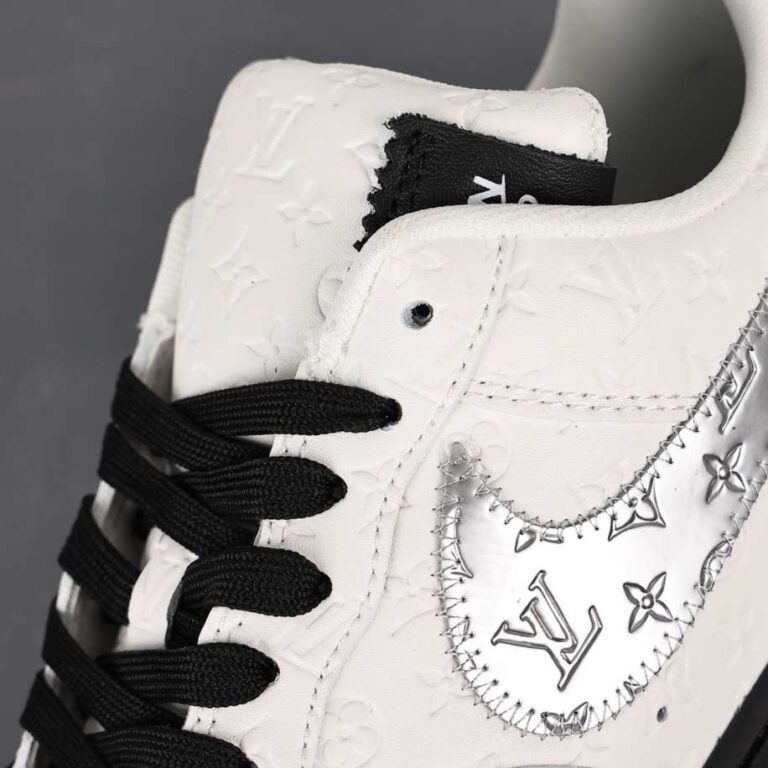 Louis Vuitton x Nike Air Force Low White Black Silver