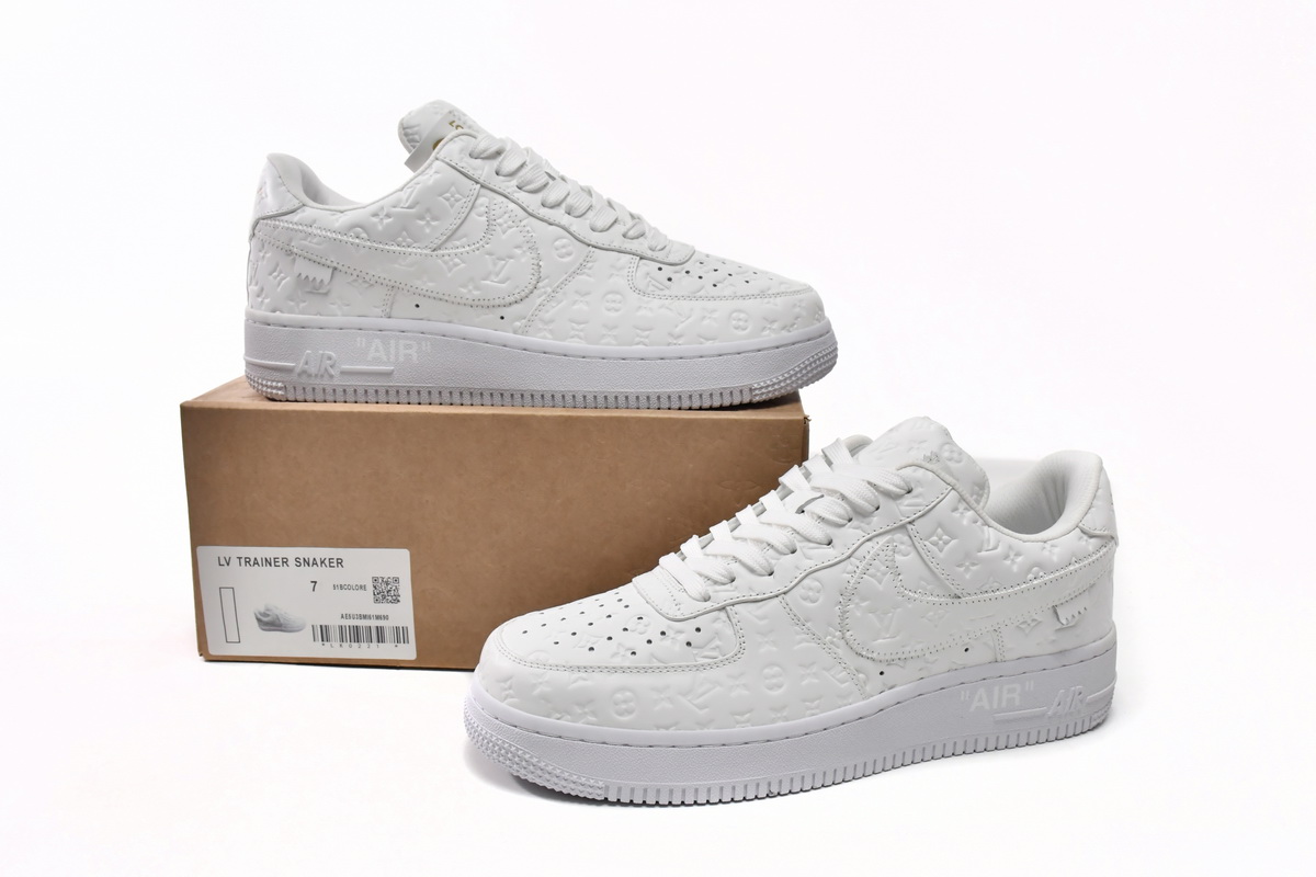 LOUIS VUITTON x Nike Air Force 1 Triple White LK0221