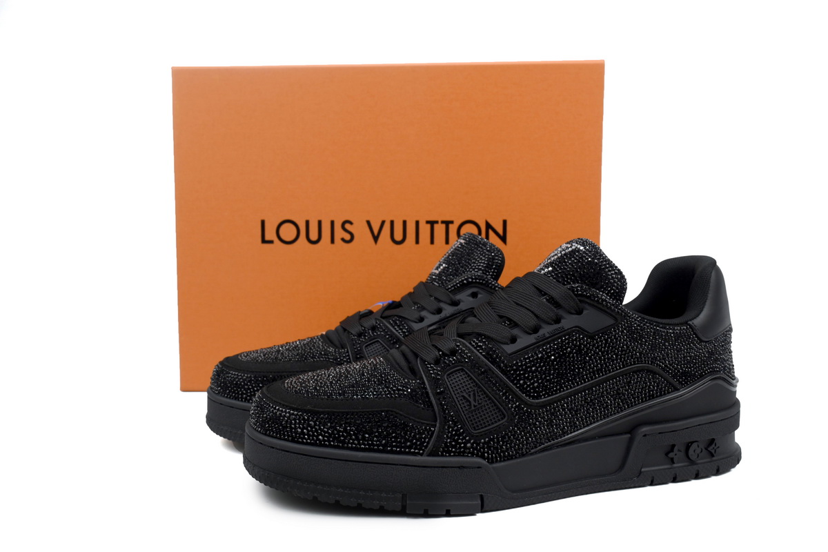 Louis Vuitton Trainer 'Black Rhinestones' 1A815H