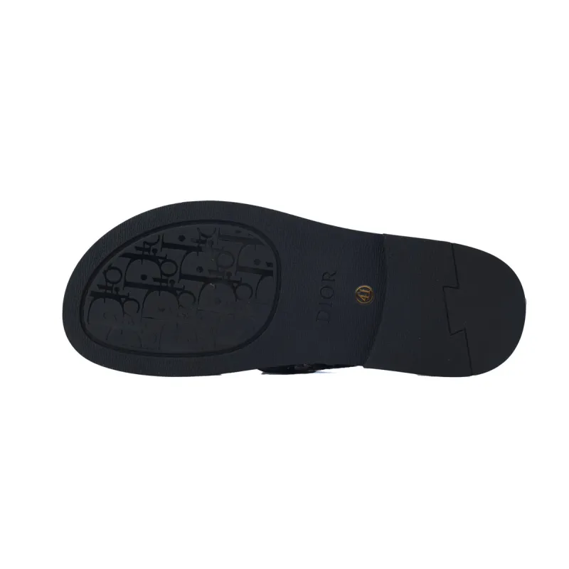 Dior Alias Sandal Beige And Black Dior Oblique Jacquard