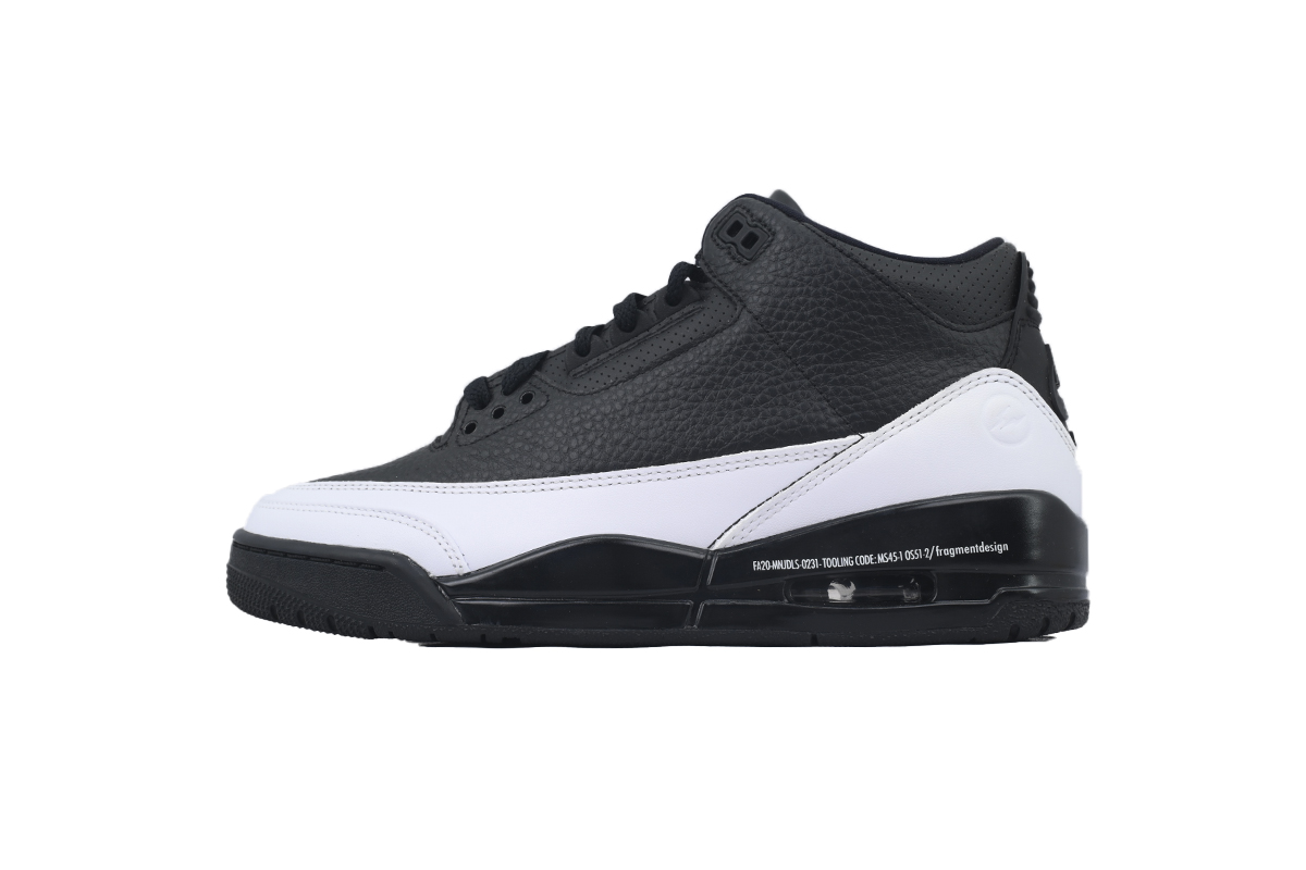 Fragment Design x Air Jordan 3 Black And White