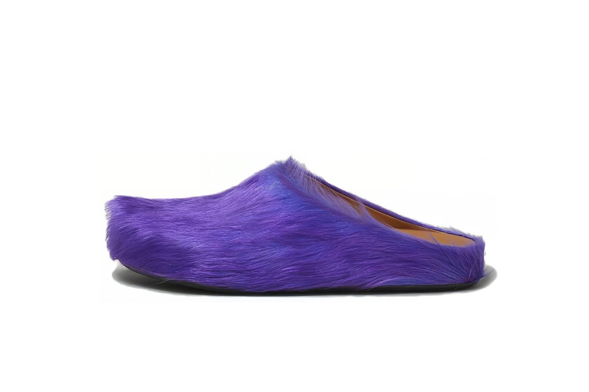 Marni Long hair Calfskin Fussbett Sabot Purple SBMR000600P623600C74