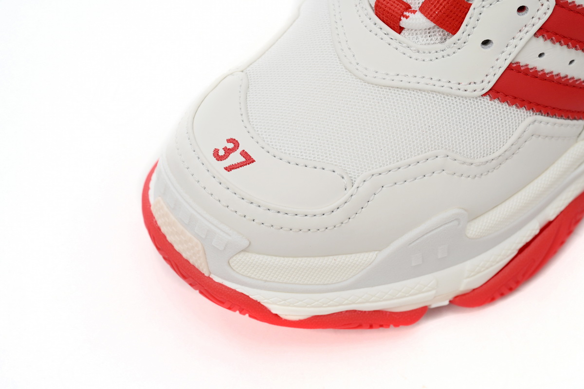 Adidas x Balenciaga Triple S White Red Bar