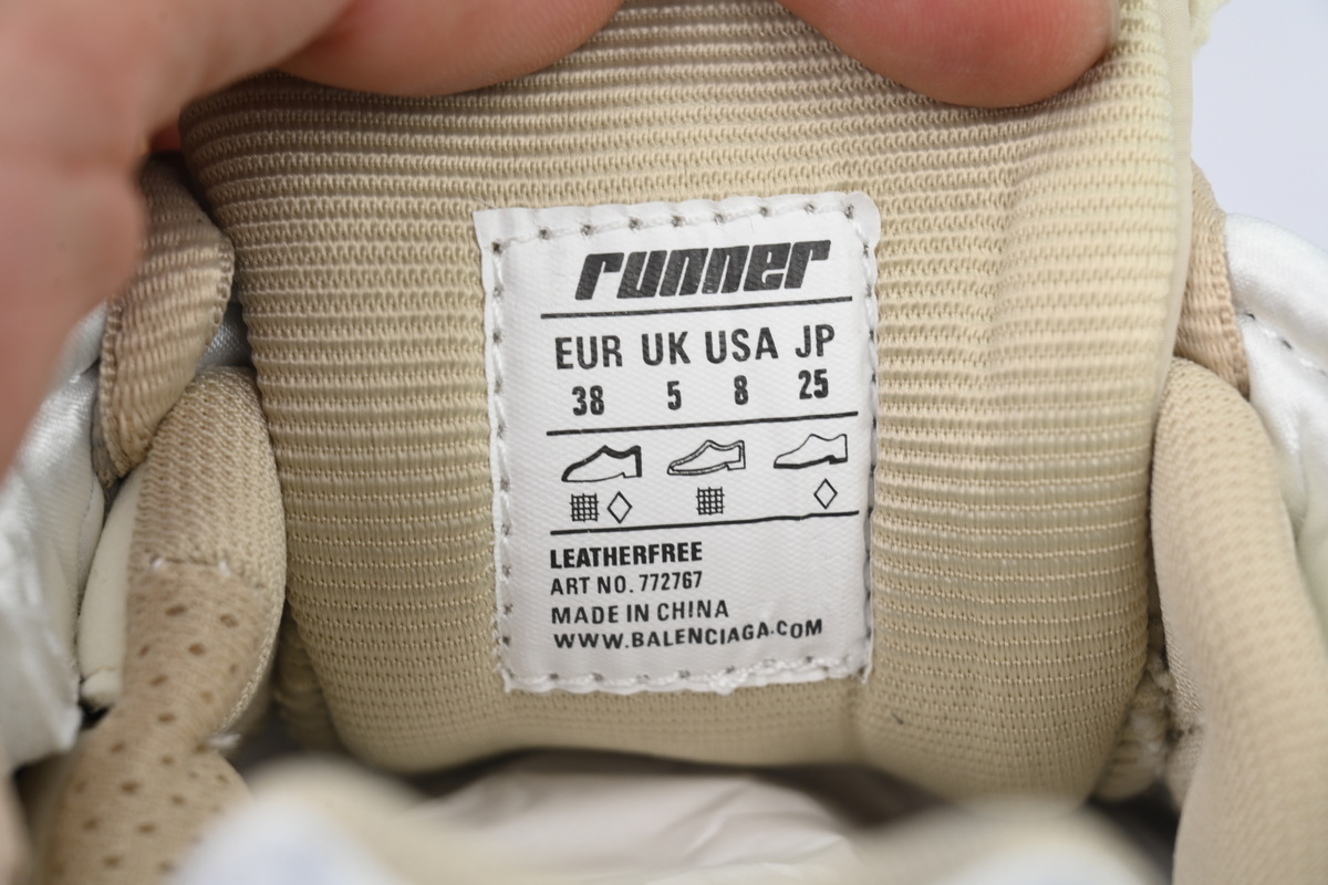 Balenciaga Runner Sneaker White Brown 772767 W3RNY 1205