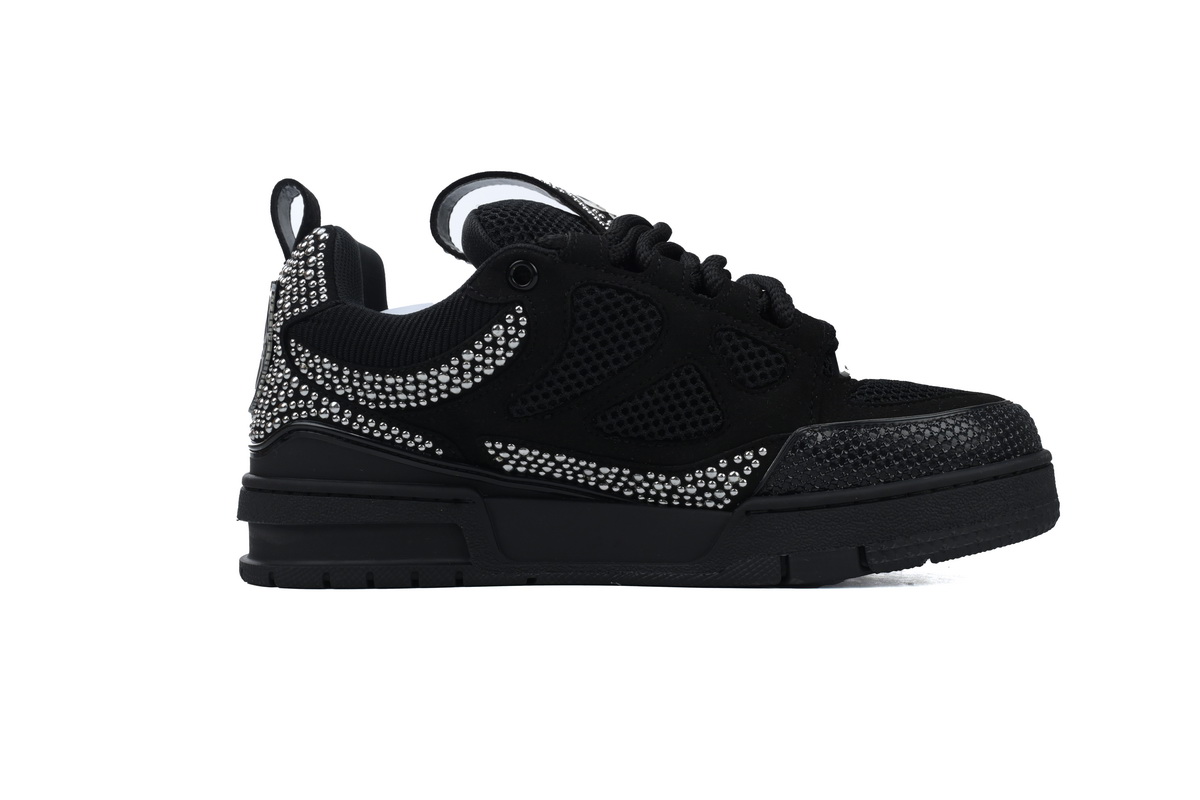 Louis Vuitton Skate Trainer Black Swarovski Monogran 1ABMHV