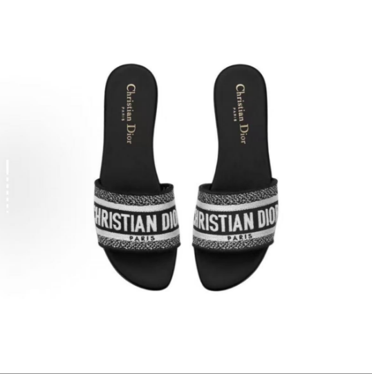 Dior Classic Dway Slide Rose Black