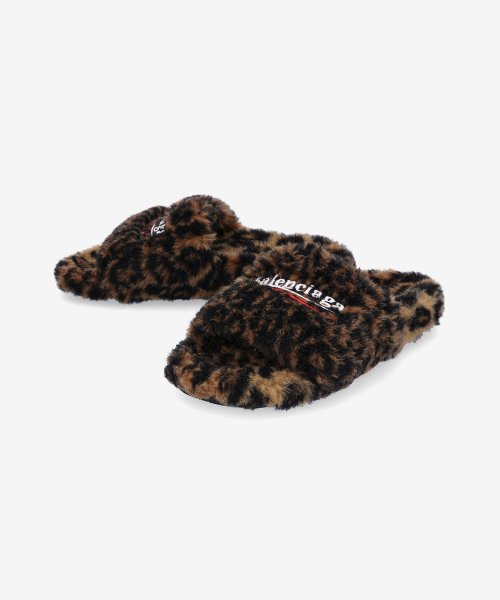 Balenciaga Furry Slides 'Leopard'