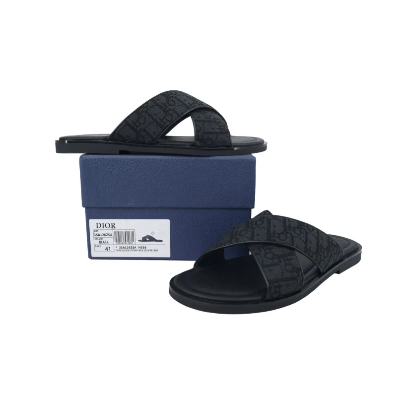 PK  God Batch Dior Alias Sandal Black Dior Oblique Jacquard