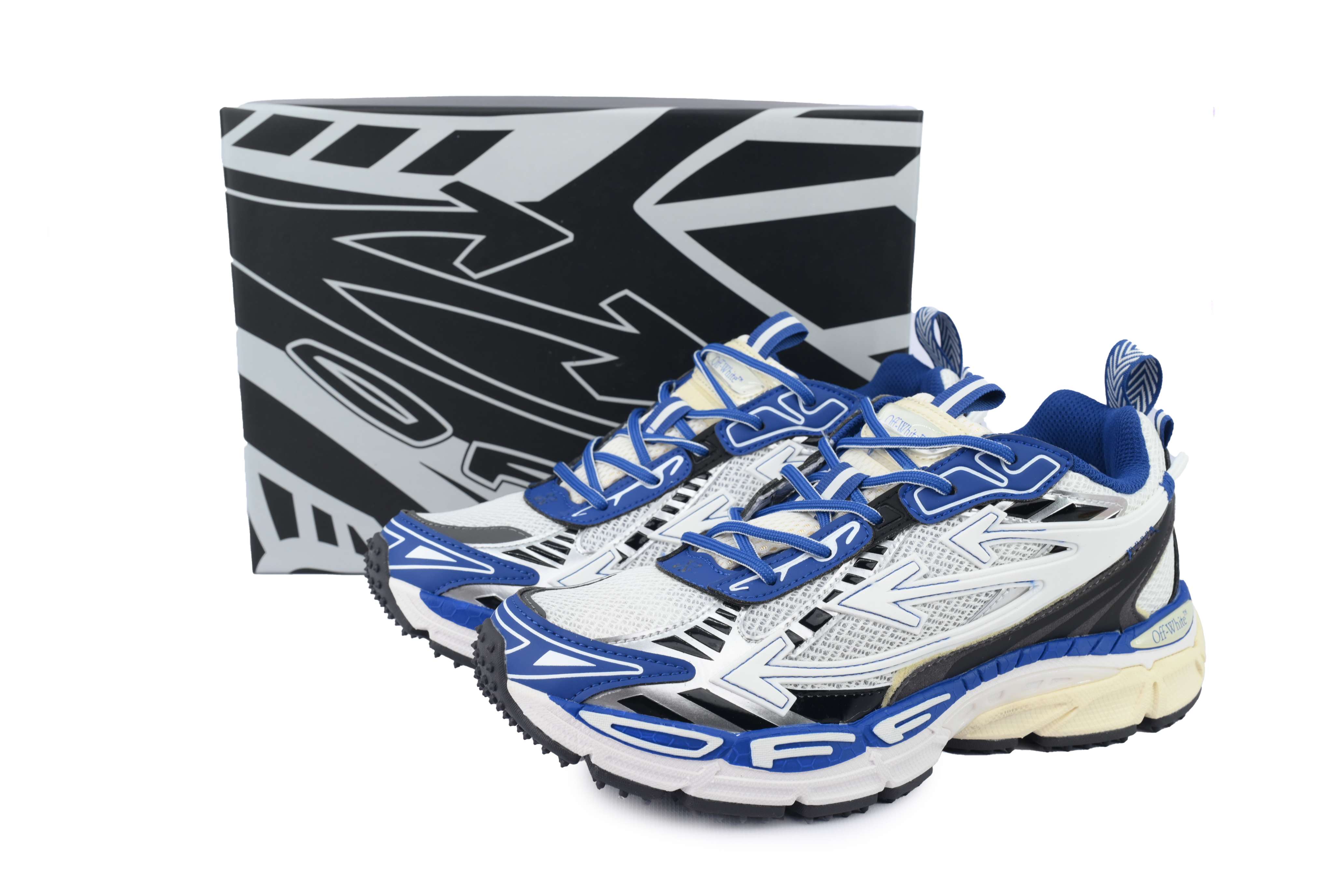 OFF-WHITE Out Of Deep Blue White OMIA295F24 FAB00 10145