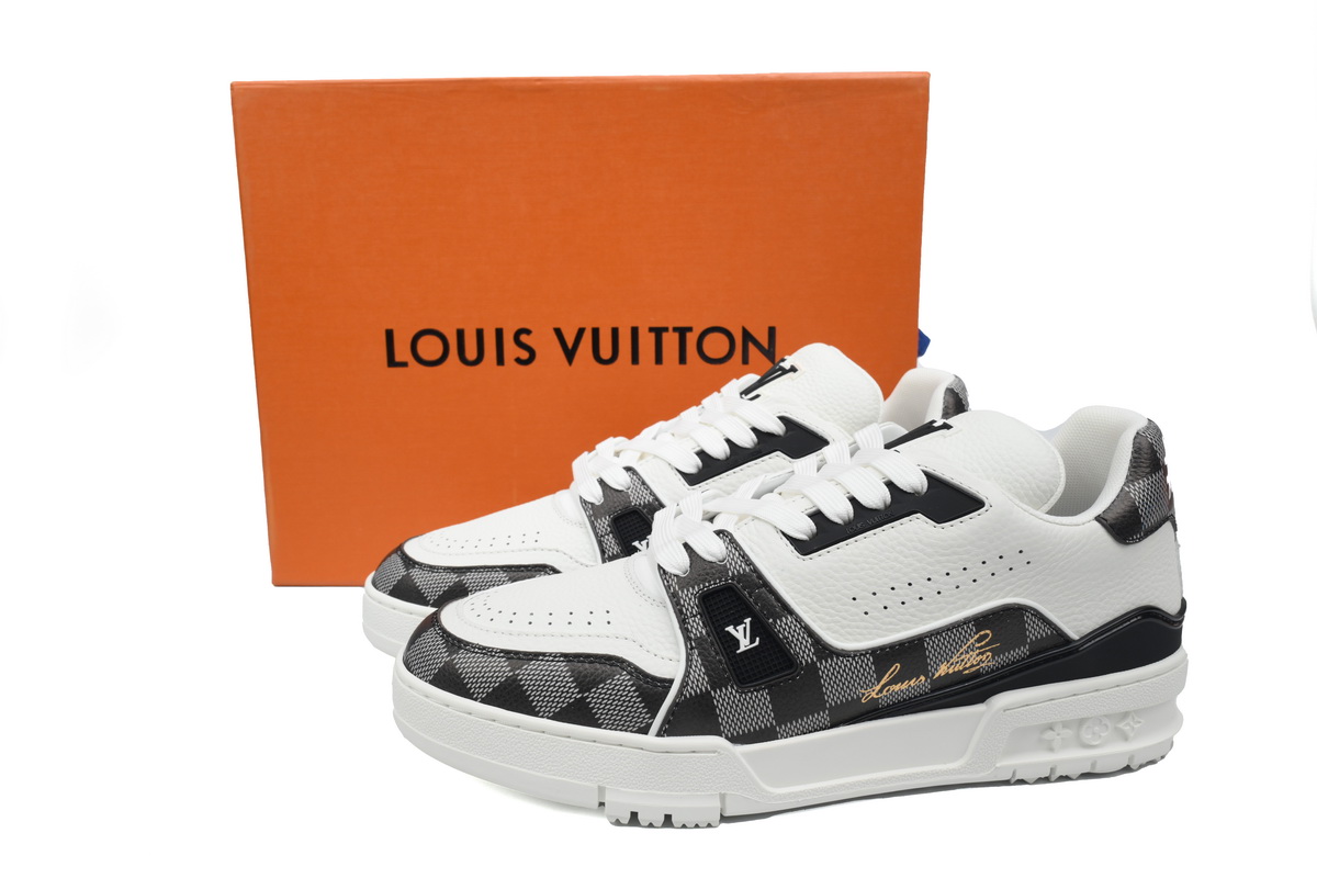 LOUIS VUITTON Trainer Golf Checkerboard Black