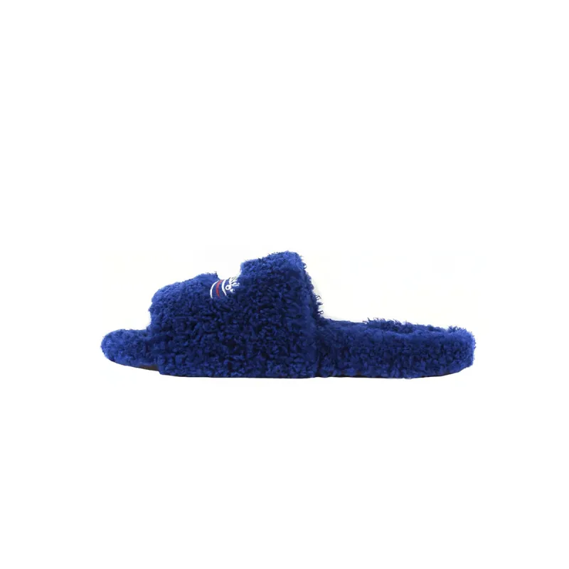 Balenciaga Furry Slide Blue