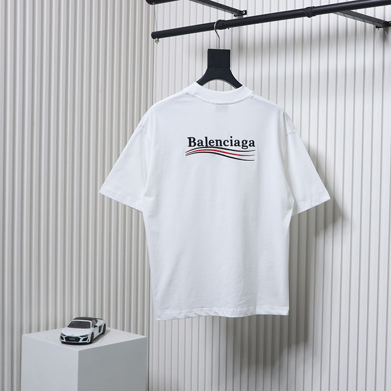 Balenciaga Coke letter embroidered short sleeve