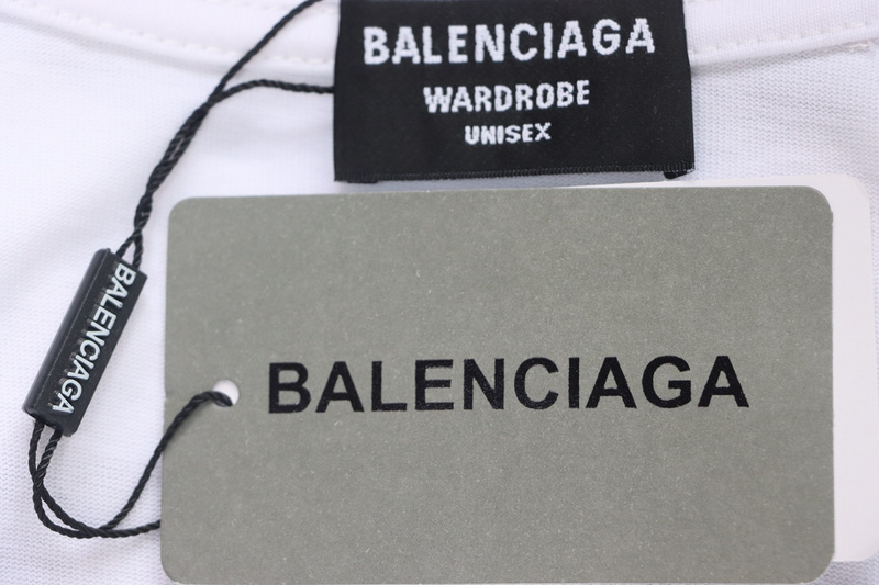 Balenciaga Hot Diamond Earphone Short Sleeve white