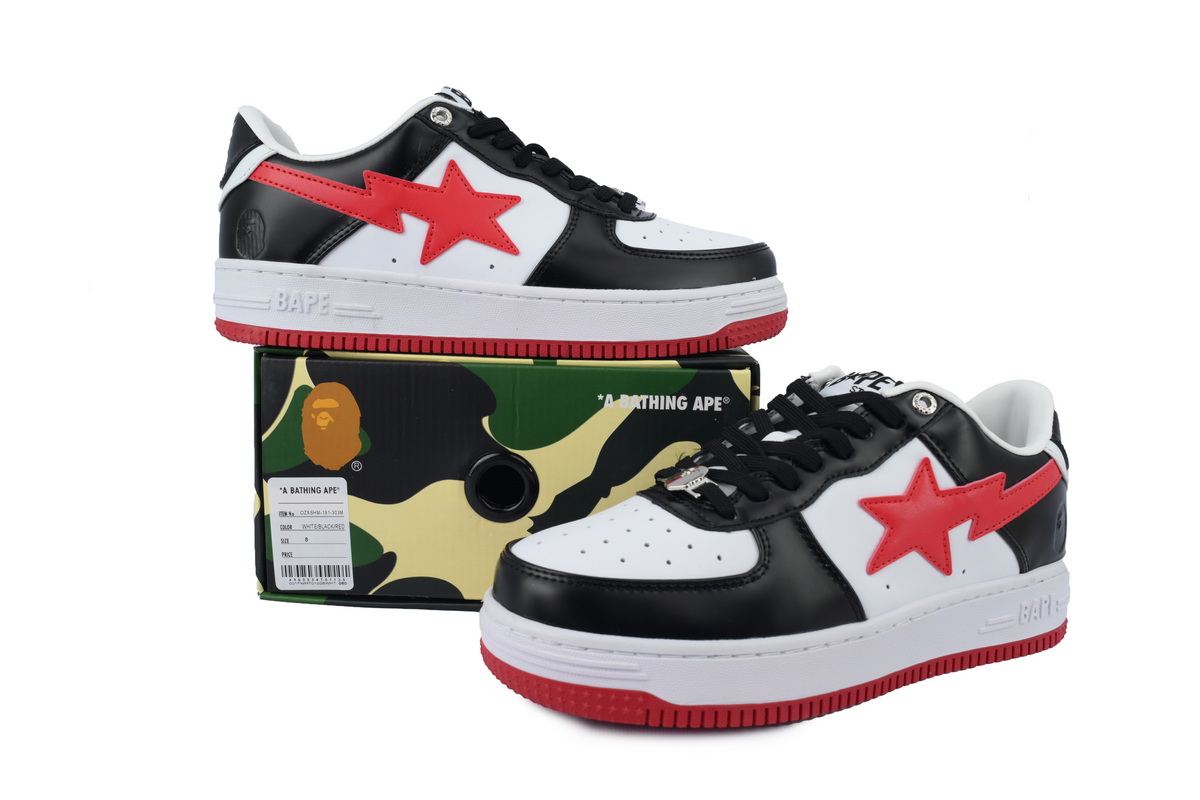 Bape STA OZXSHMX91310N A BATHING APE White black red