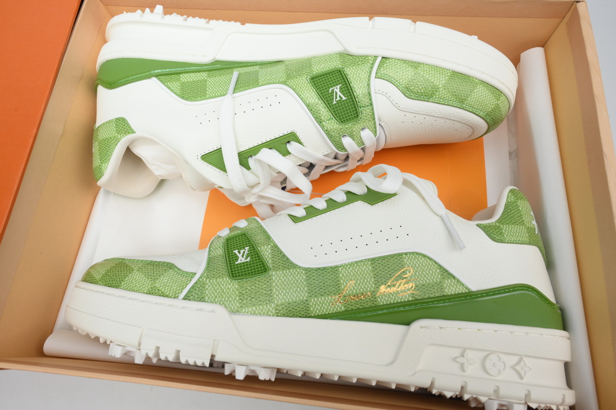 LOUIS VUITTON Trainer Golf Checkerboard Green