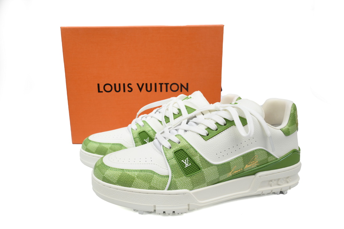 LOUIS VUITTON Trainer Golf Checkerboard Green