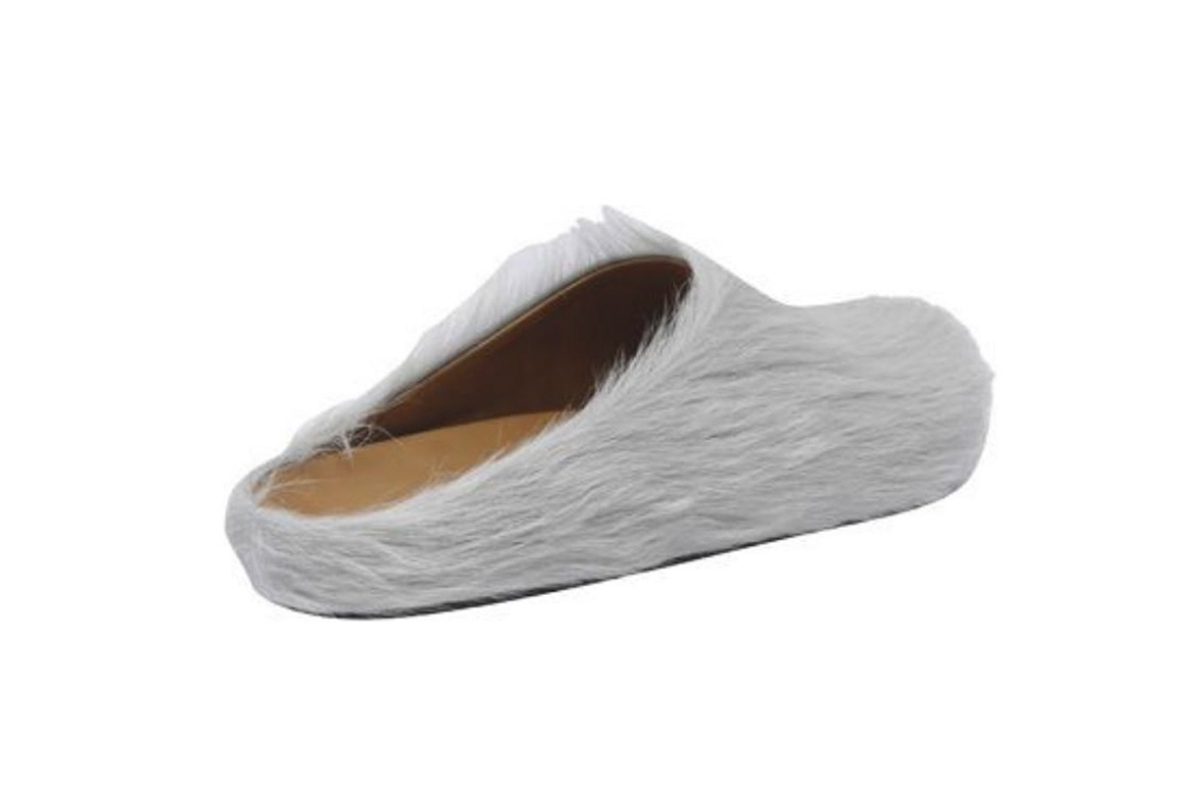 Marni Long hair Calfskin Fussbett Sabot Grey SBMR000600P412200N15