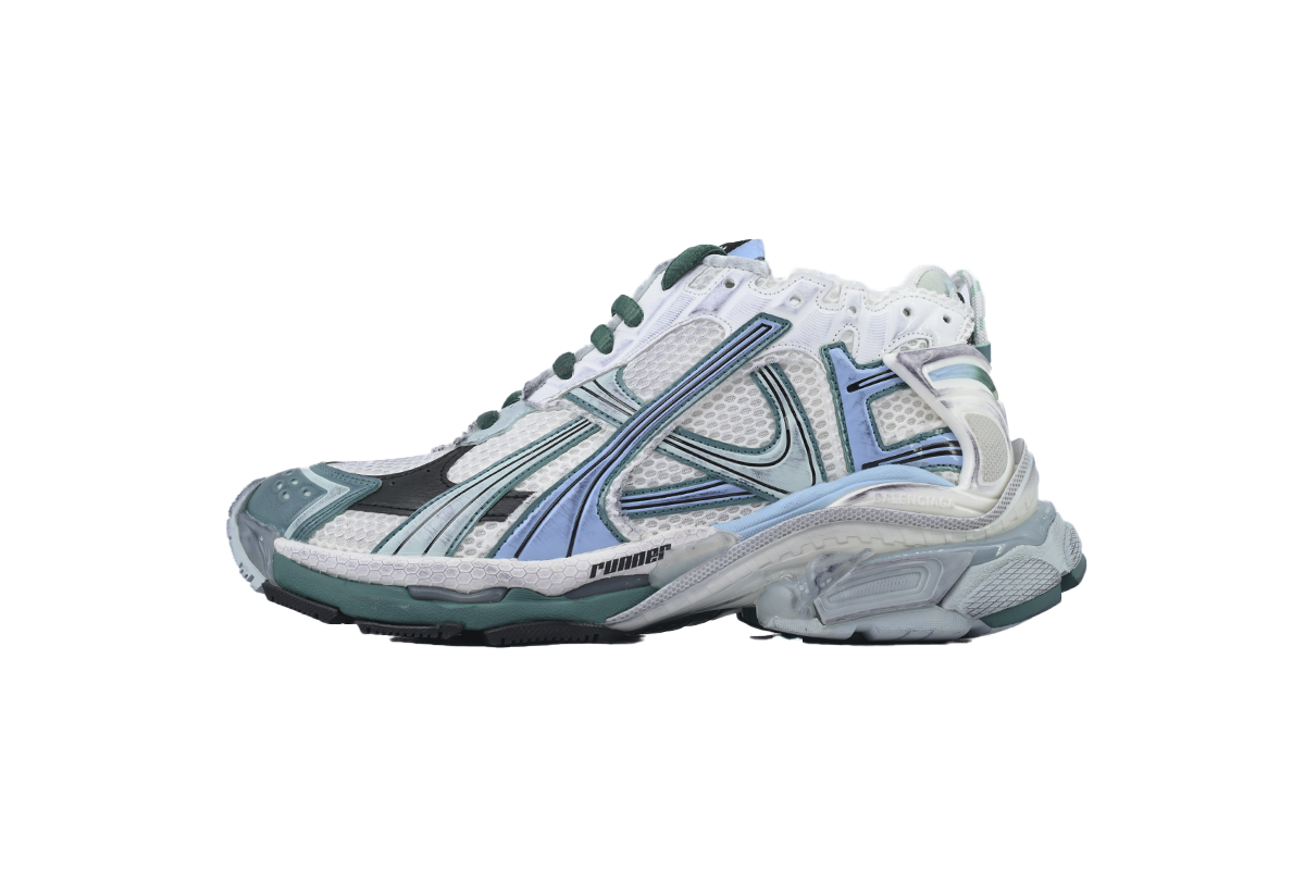 Balenciaga Runner Sneaker 'White Green Blue' 772774 W3RMU 9034