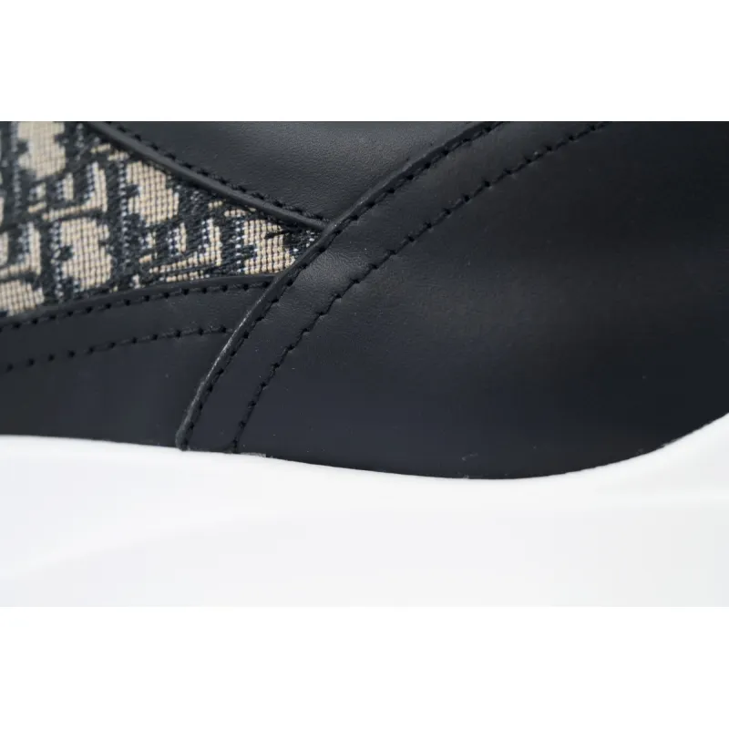 Dior B25 Runner Black Smooth Calfskin Oblique Jacquard 3SN299ZIR-H965