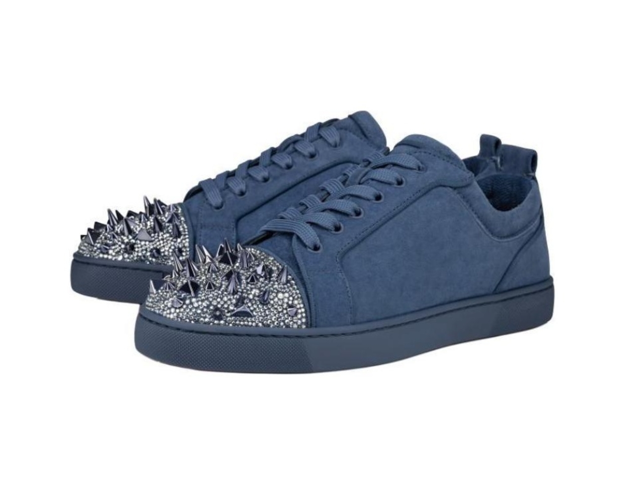 Christian Louboutin Louis Junior P Pik Pik Strass Sneakers Blue