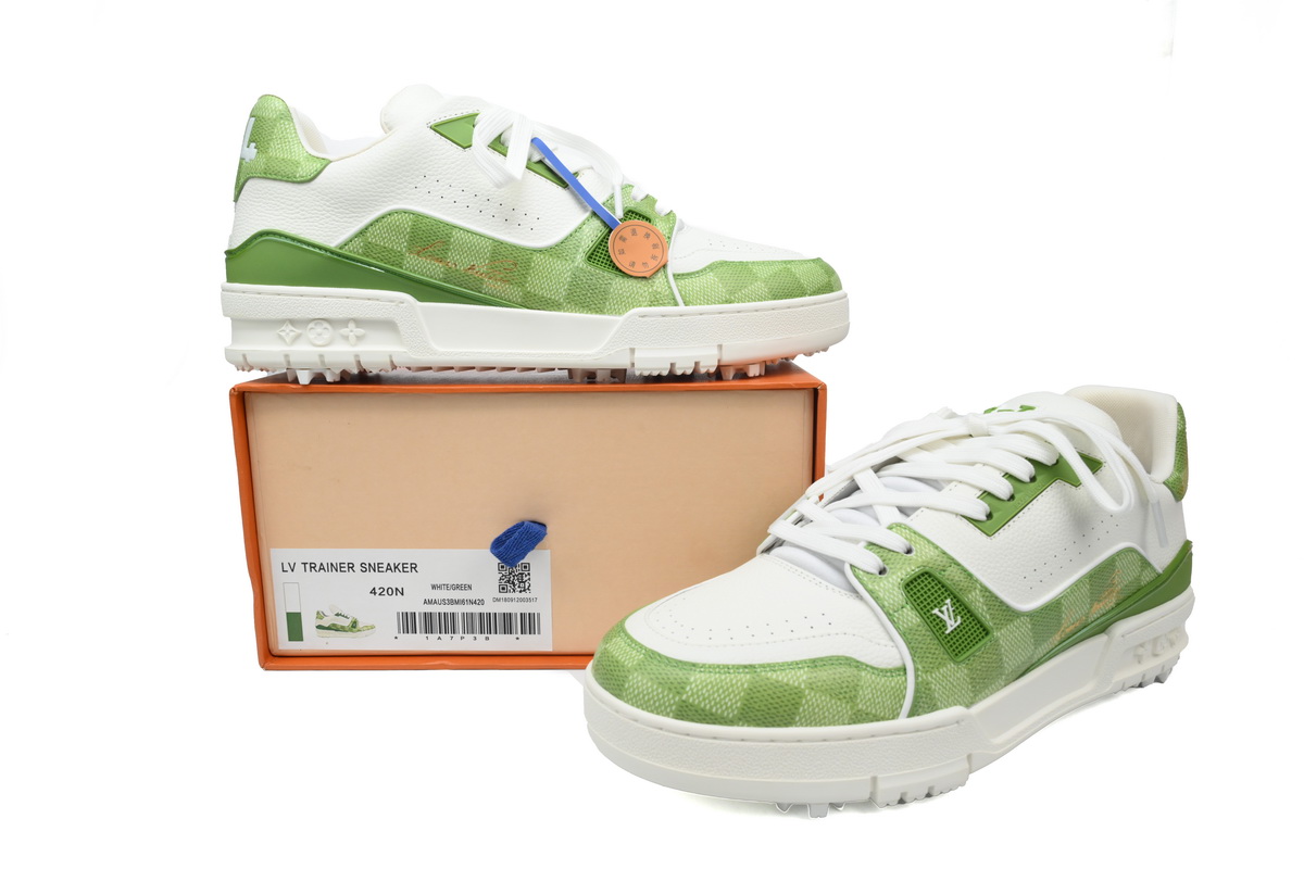 LOUIS VUITTON Trainer Golf Checkerboard Green