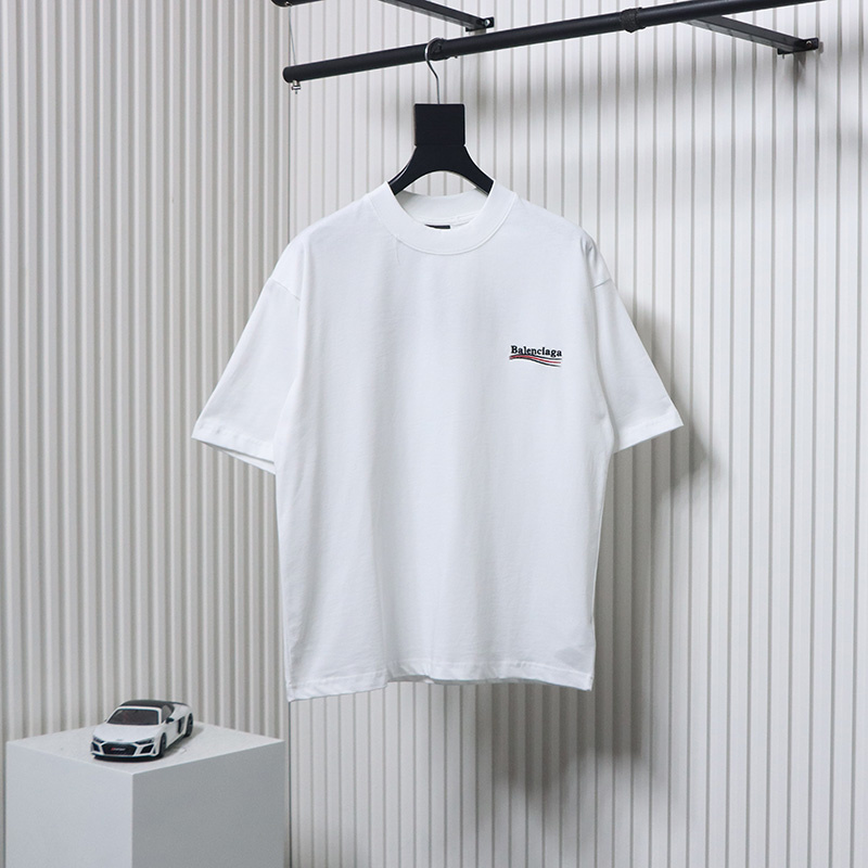 Balenciaga Coke letter embroidered short sleeve
